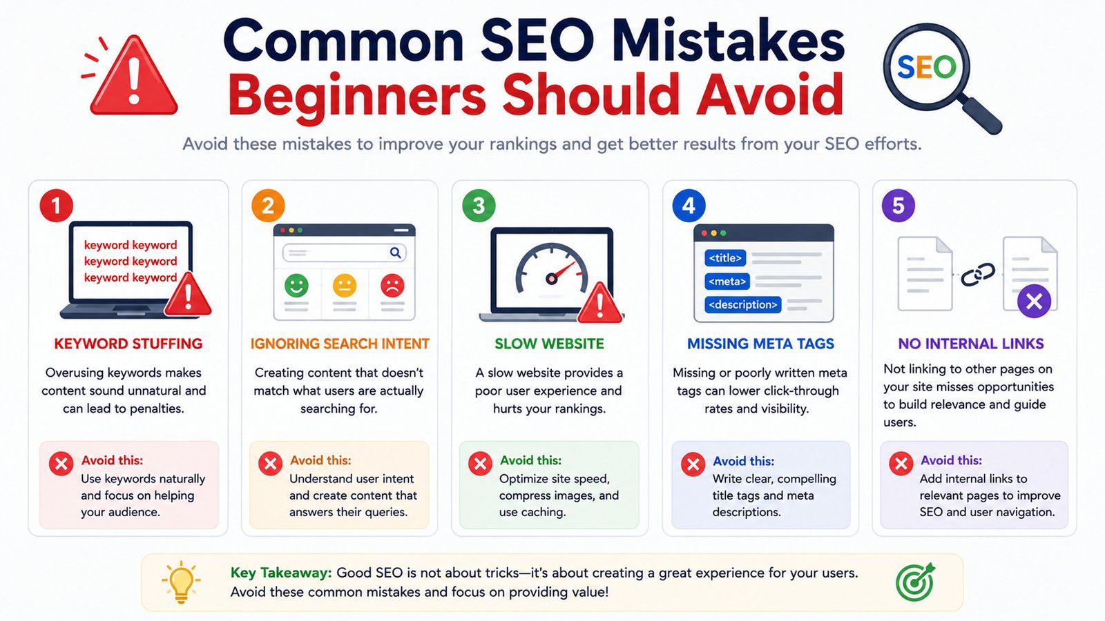 Common SEO mistakes beginners should avoid