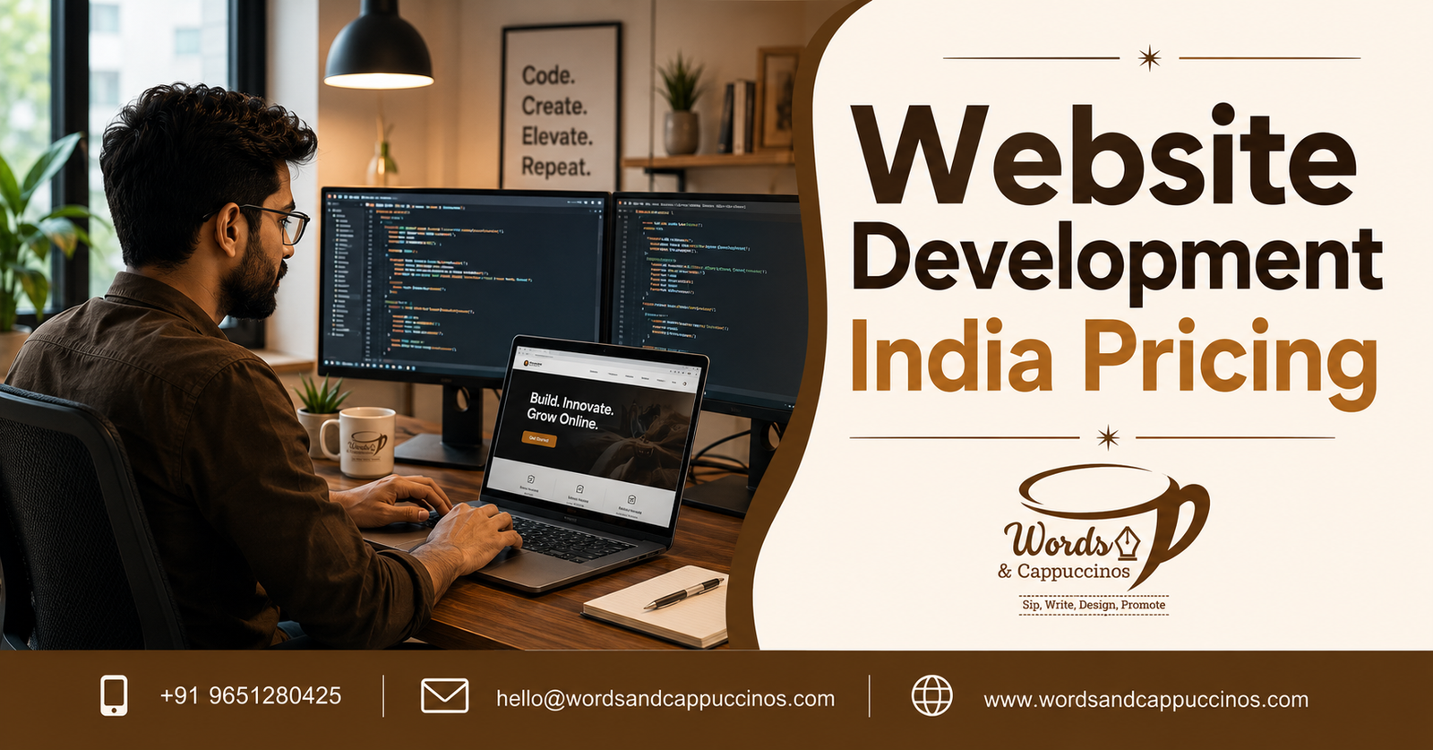 website development cost India 2026 pricing guide Words And Cappuccinos